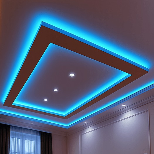 Evka-3 asma tavan ustası – Led isikli örneği